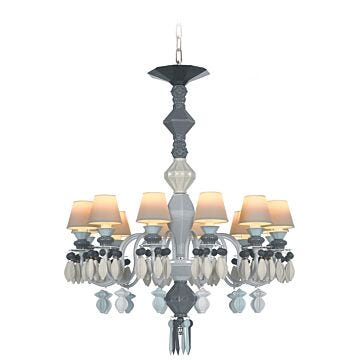 Belle de Nuit 12 Lights Chandelier. Black (US) in Lladró