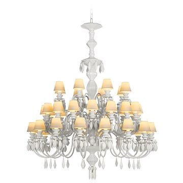 Belle de Nuit 40 Lights Chandelier. White (CE/UK) in Lladró