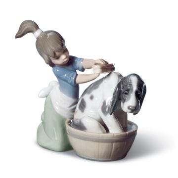 Figurina Il bagno del cane in Lladró