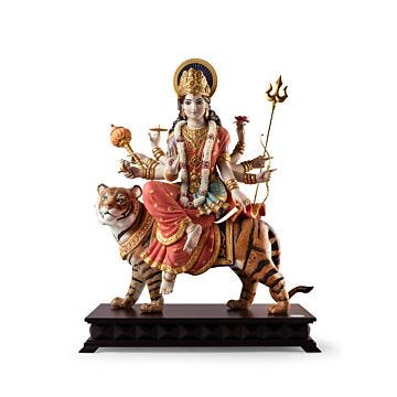 Goddess Durga Sculpture. Limited Edition in Lladró