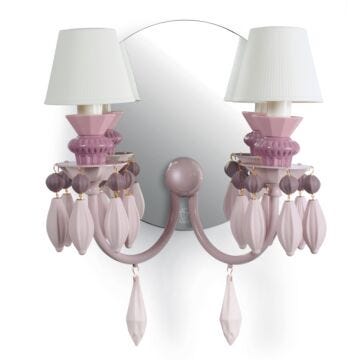Belle de Nuit 2 Lights Wall Sconce. Pink (US) in Lladró