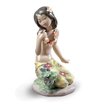 In a Tropical Garden Girl Figurine. Special Edition in Lladró