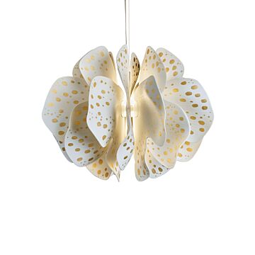 Nightbloom Hanging Lamp 60cm. White & gold. (CE/UK) in Lladró