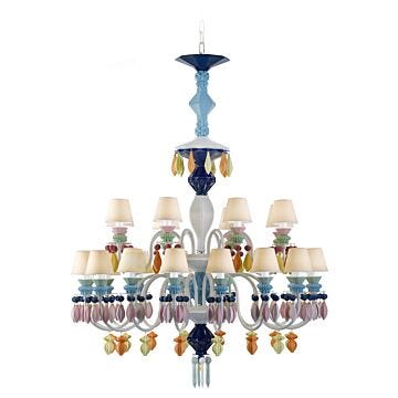 Chandelier Belle de Nuit 24 luces. Multicolor (US) en Lladró