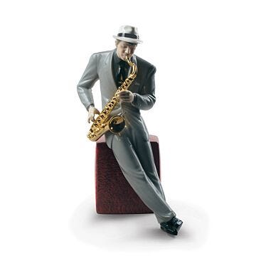 Figurina Sassofonista jazz in Lladró