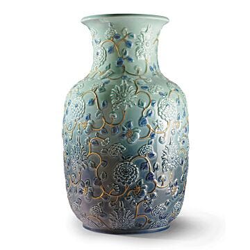 Jarrón Peonias. Lustre oro en Lladró