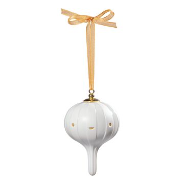 Christmas Ornament 3 by Friends With You. Golden Lustre and White in Lladró