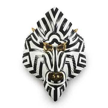 Mandrill Mask. Black and  Gold in Lladró