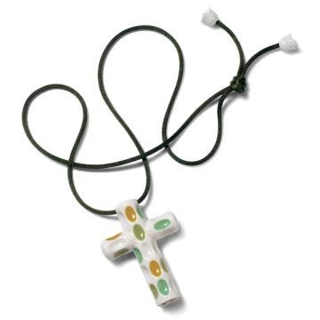 Latin Cross Pendant. Green in Lladró