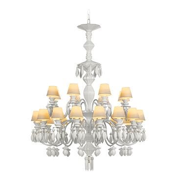 Belle de Nuit 24 Lights Chandelier. White (US) in Lladró