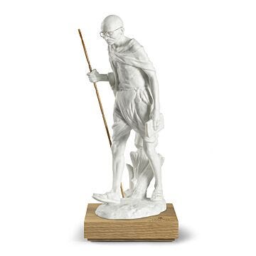 Figura Mahatma Gandhi. Blanco en Lladró