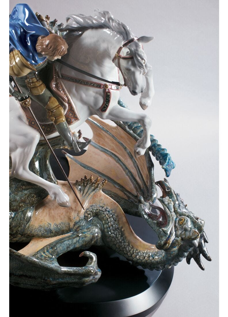 Escultura San Jorge y el Dragón. Serie limitada, 2 de 5