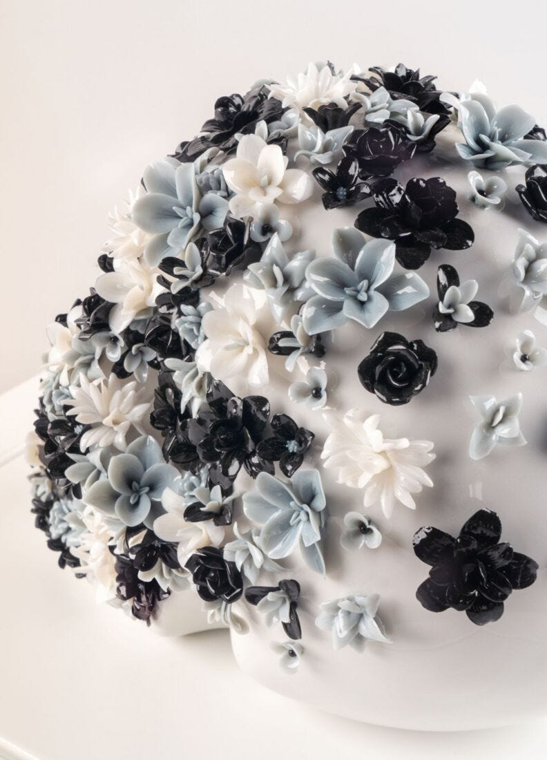 Life is Flower Sculpture. Black&White. Limited Edition, 3 of 7