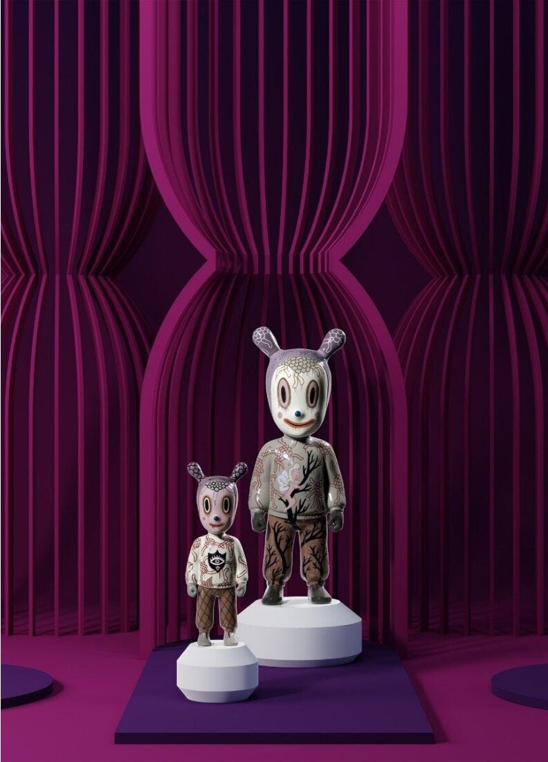 Escultura The Guest By Gary Baseman. Mddelo pequeño. Serie numerada, 6 de 6