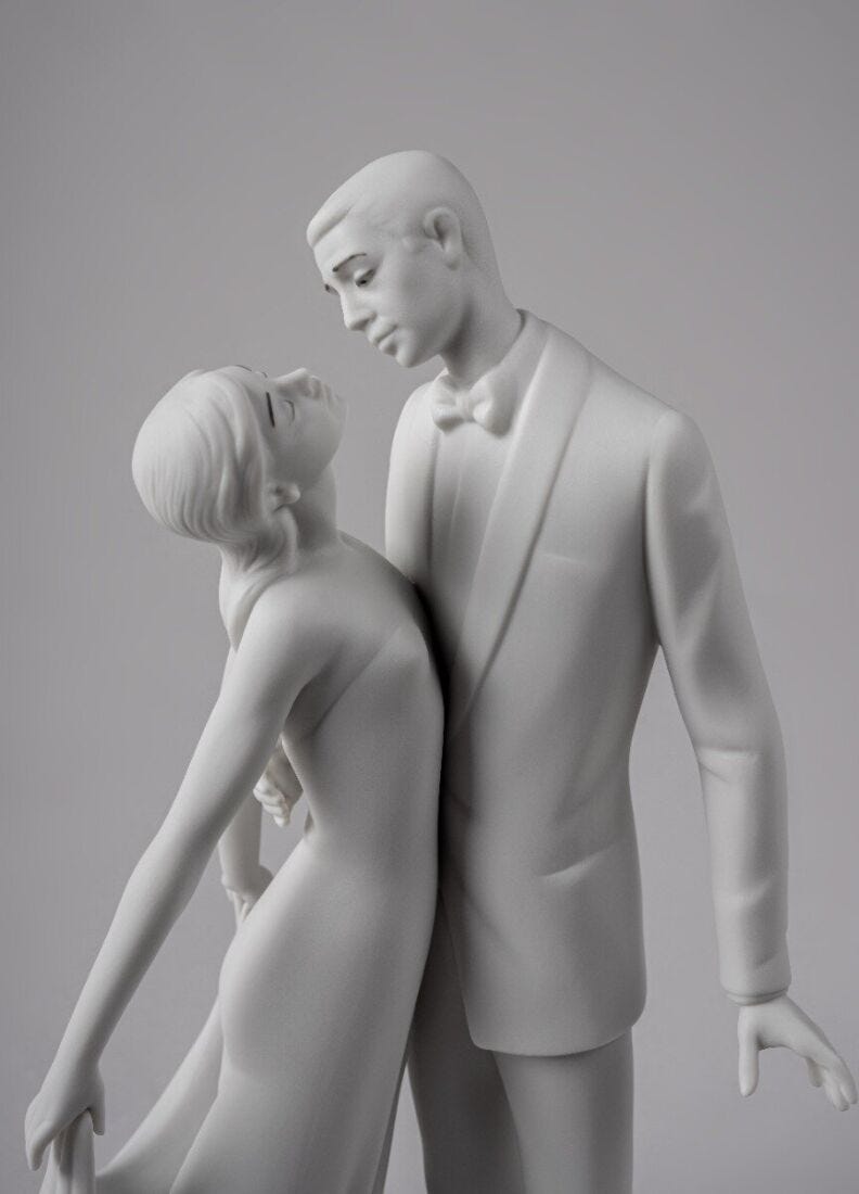 Happy Anniversary Couple Figurine. Matte White, 2 of 2