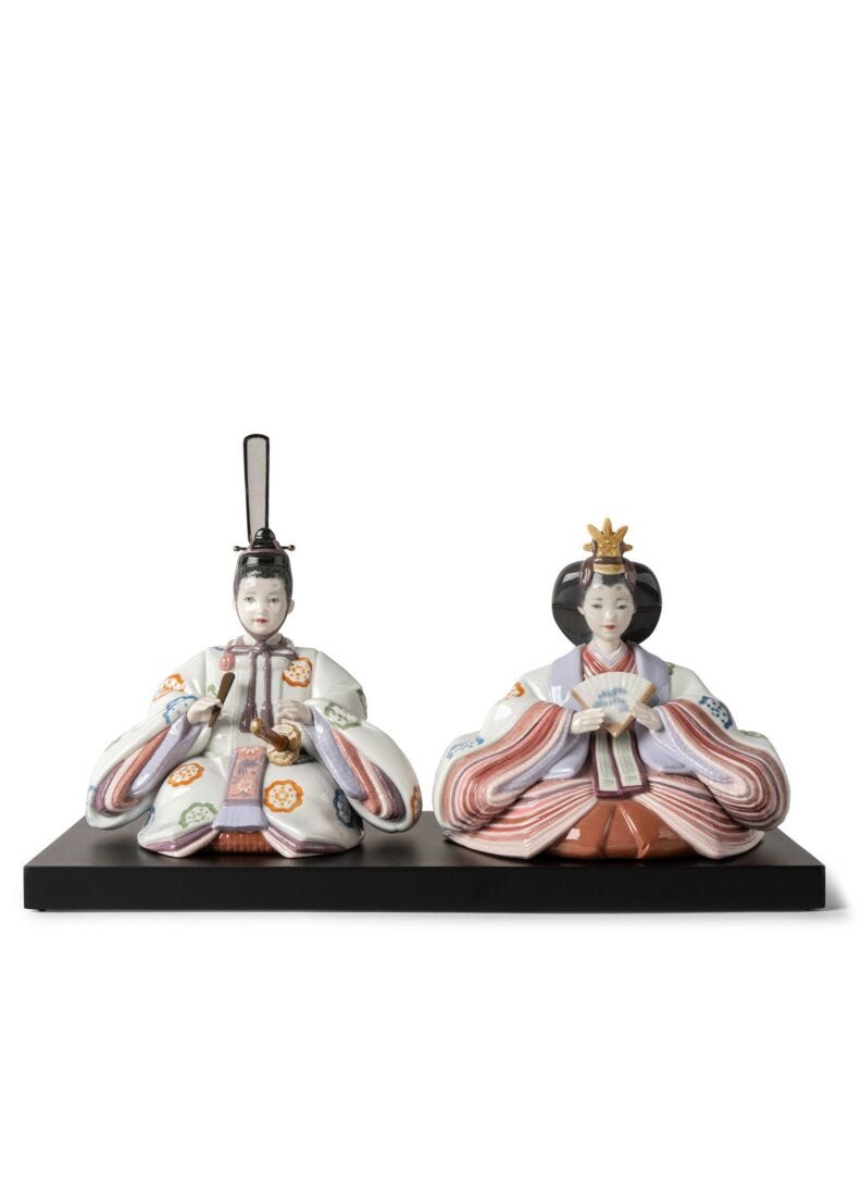 Hina Dolls (floral engraving) Sculpture. Limited Edition, 1 of 6