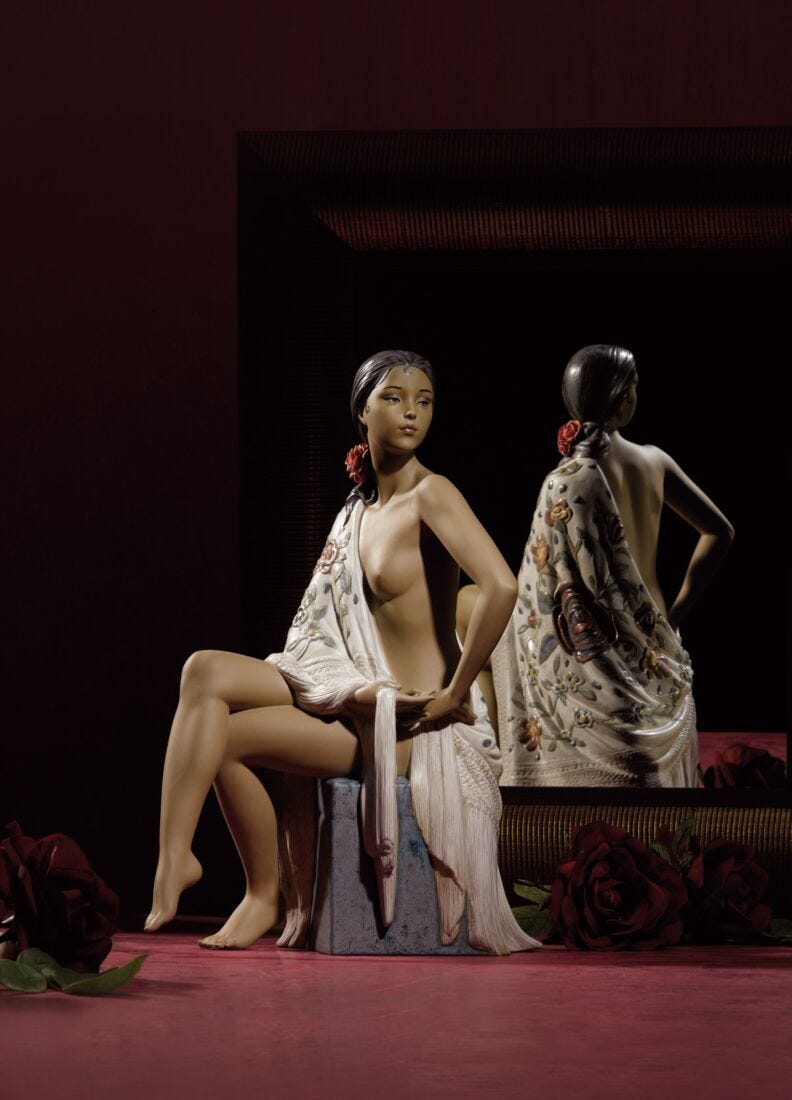 Nude with Shawl Woman Figurine, 2 of 6