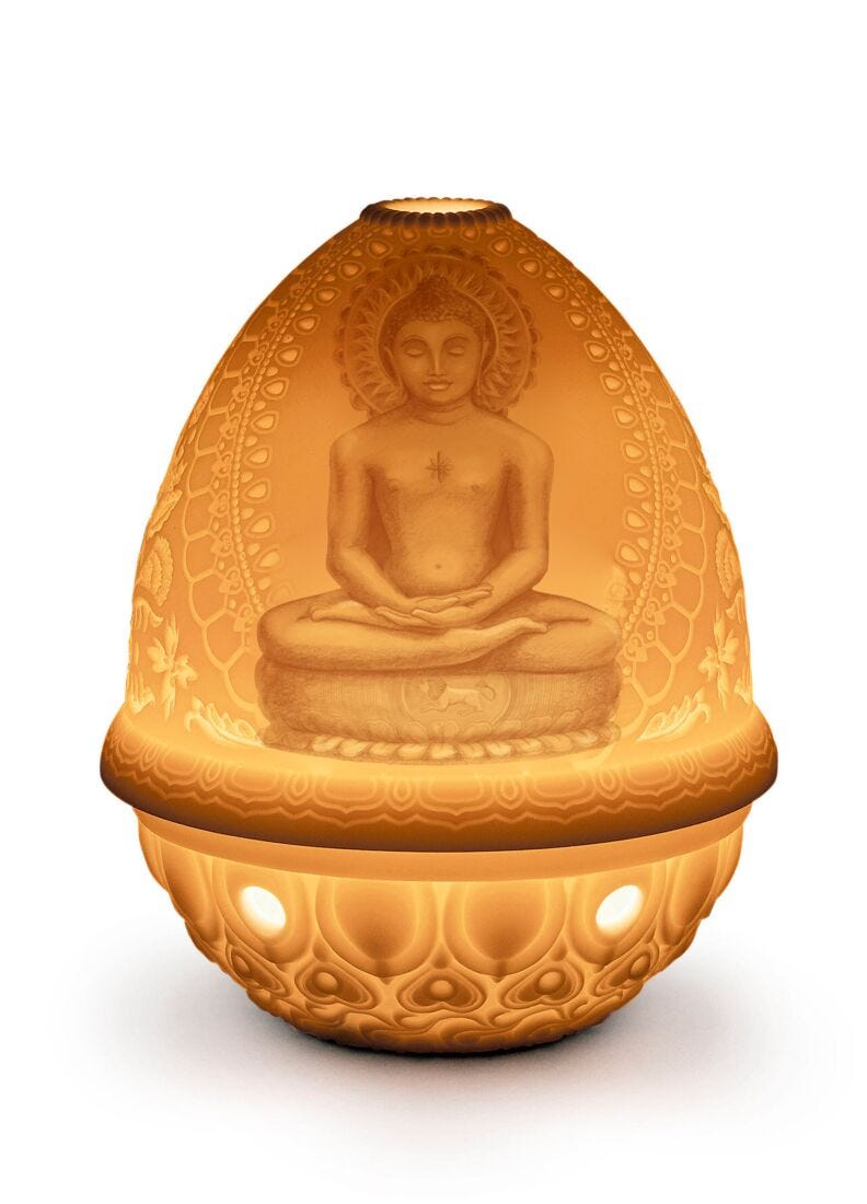 Lord Mahavira Lithophane in Lladró