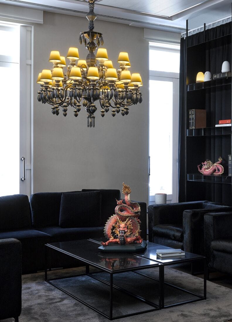 Belle de Nuit 24 Lights Chandelier. Absolute Black (US), 2 of 5