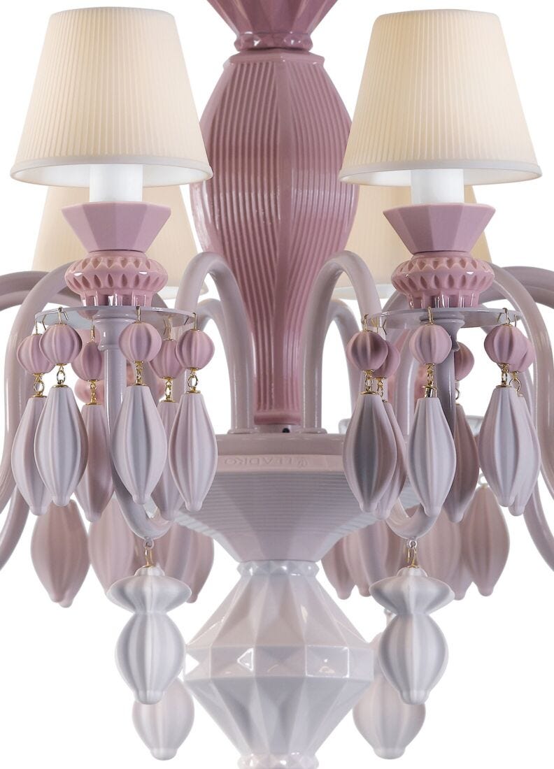 Chandelier Belle de Nuit 12 luces. Rosa (CE/UK/CCC), 4 de 5