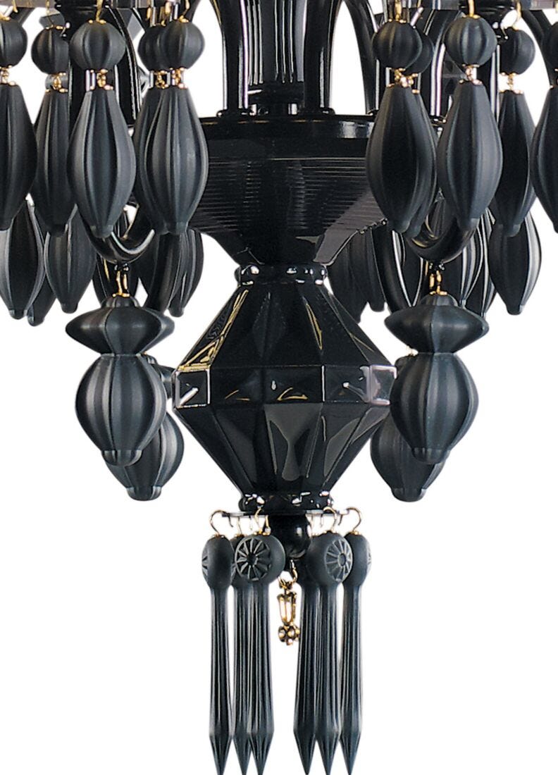 Chandelier Belle de Nuit 12 luces. Negro absoluto (CE/UK/CCC), 3 de 4