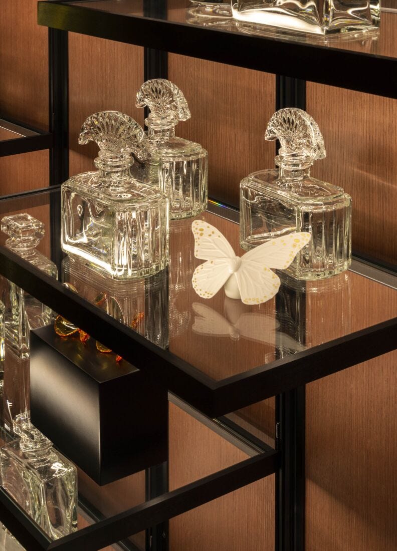 Butterfly Figurine. Golden Luster & White, 2 of 6