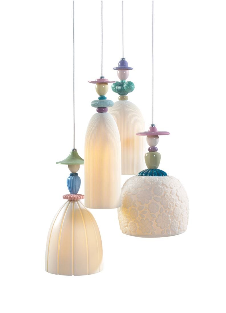 Lampadario Mademoiselle 4 luci Camminando per la spiaggia (CE/UK/CCC), 4 di 5