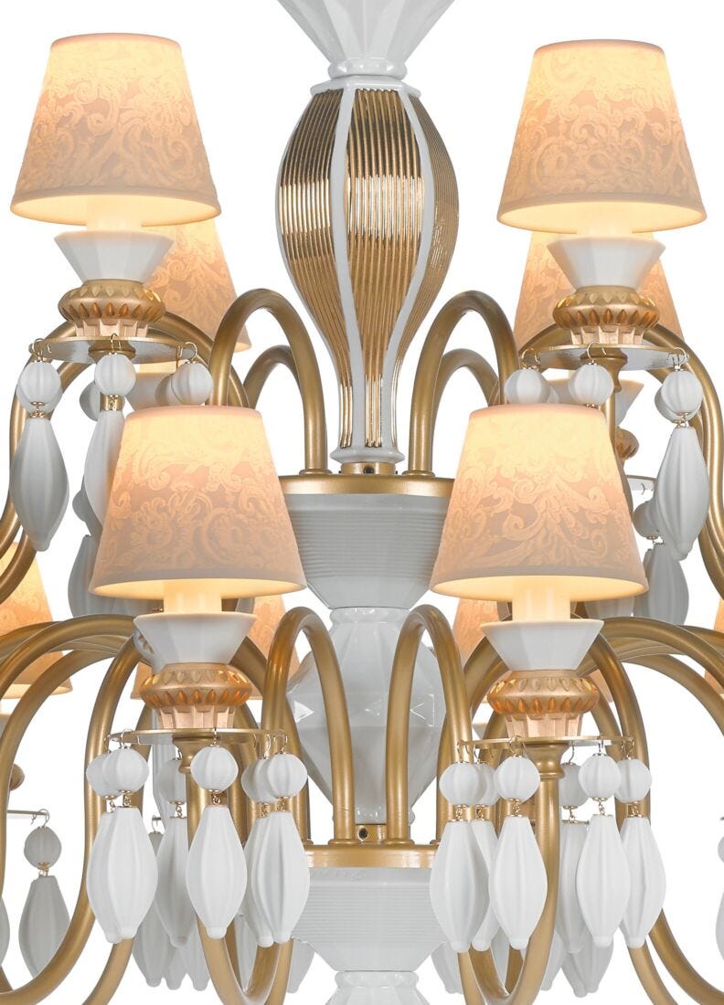 Chandelier Belle de Nuit 24 luces. Lustre oro (CE/UK/CCC), 3 de 5