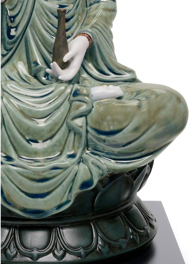 Kwan Yin Figurine. Green, 5 of 5