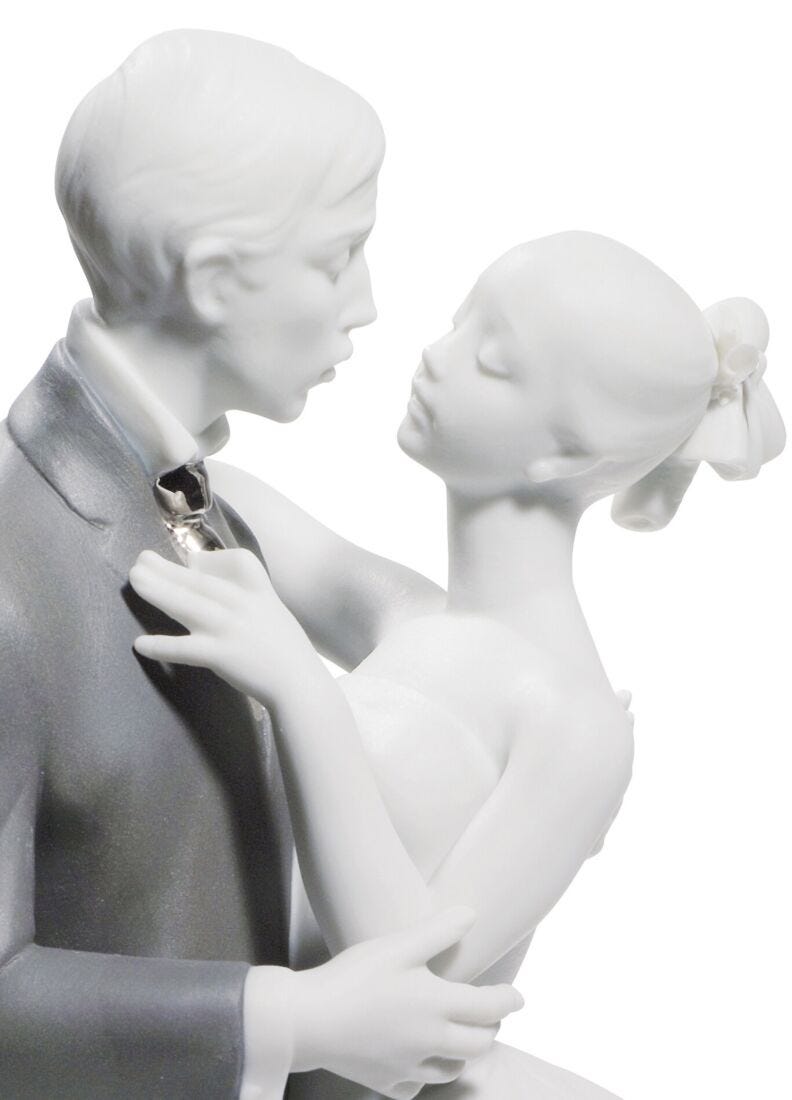 Lovers' Waltz Couple Figurine. Silver Lustre, 3 of 6