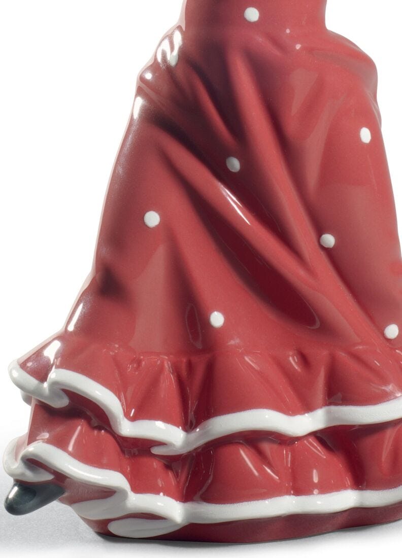 Figura Bailaorita con los brazos arriba. Rojo, 4 de 7