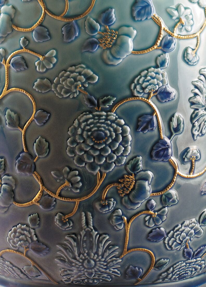 Jarrón Peonias. Lustre oro, 3 de 5