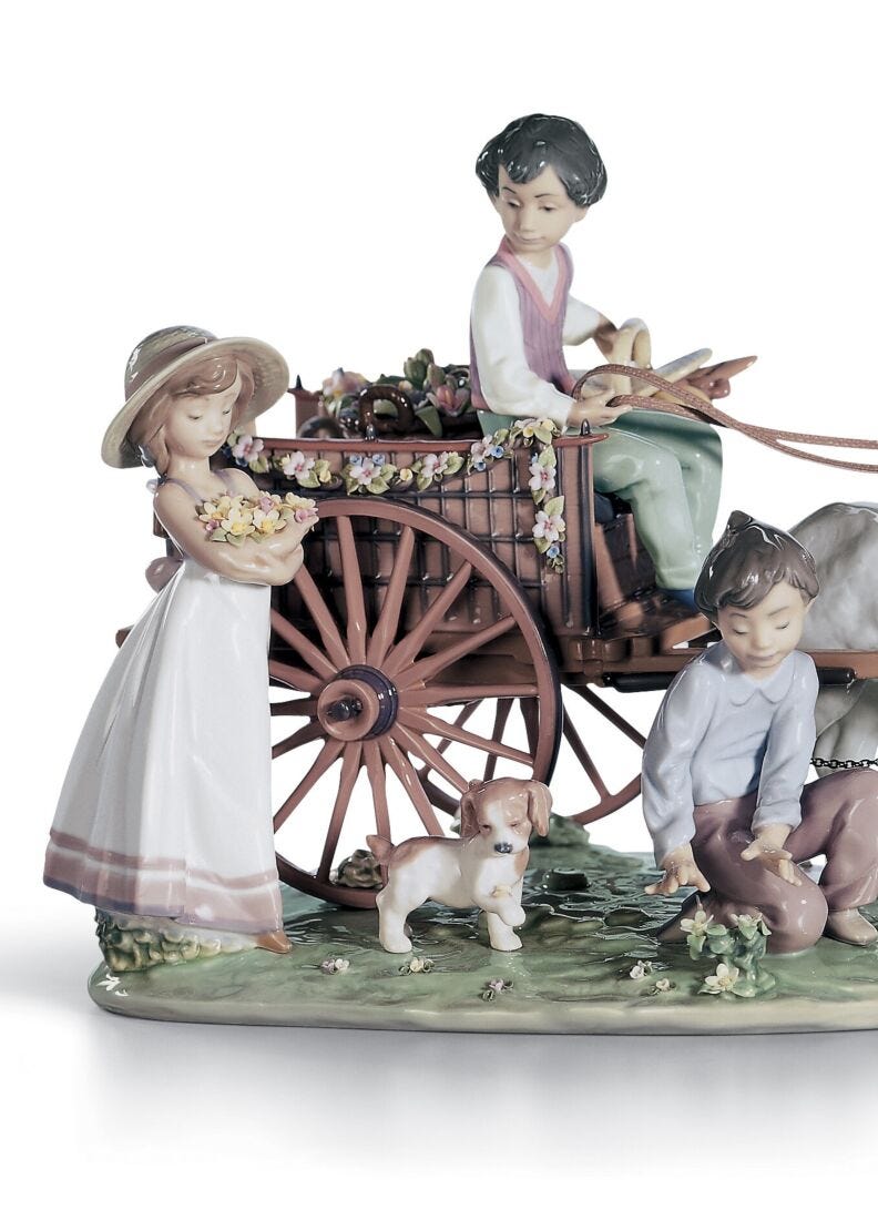 Enchanted Outing Children Sculpture. Limited Edition, 4 of 5