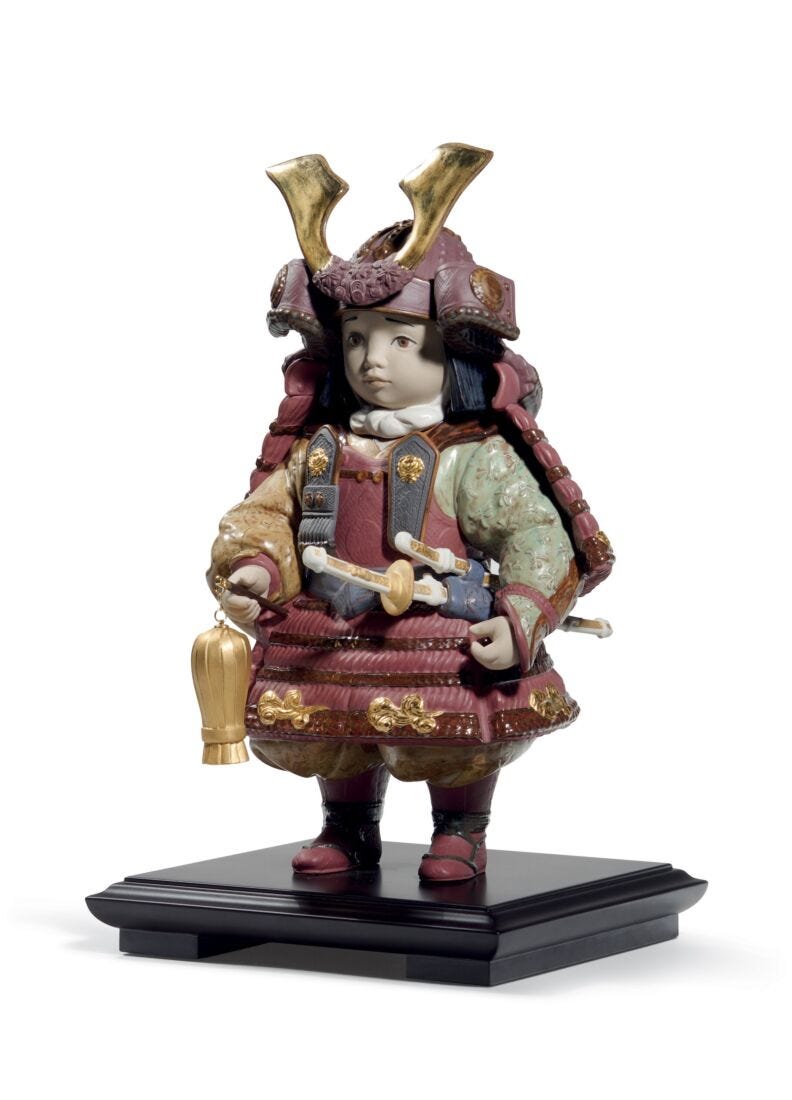 Warrior Boy Figurine. Golden Lustre. Limited Edition, 2 of 2