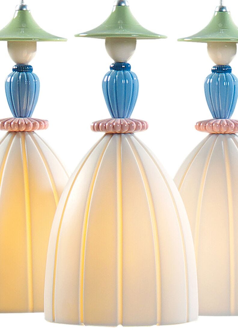 Mademoiselle Round Canopy 3 Lights Sharing Secrets Ceiling Lamp (CE/UK/CCC), 1 of 5