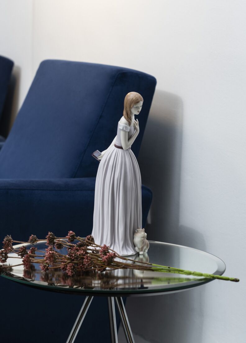 I'll Walk You to the Party Woman with Dog Figurine, 1 of 5