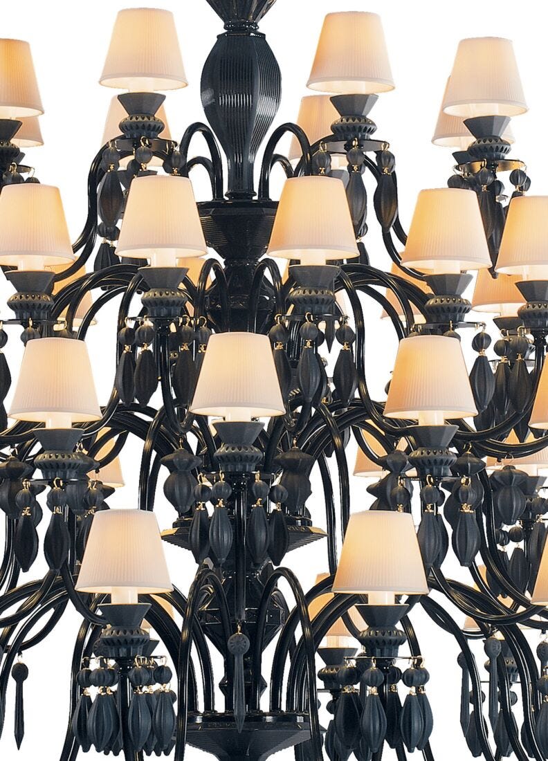 Chandelier Belle de Nuit 56 luces. Negro absoluto (CE/UK), 1 de 5