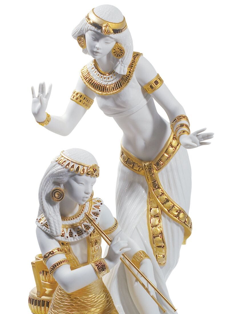 Dancers from The Nile Figurine. Golden Lustre. Limited Edition, 2 of 2