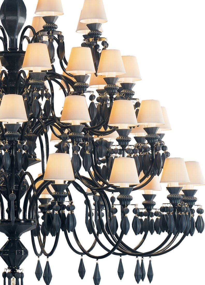 Belle de Nuit 56 Lights Chandelier. Absolute Black (US), 4 of 5
