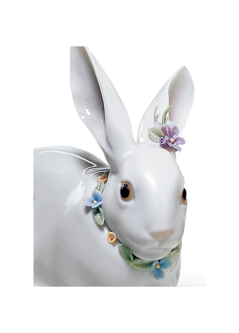 Attentive Bunny with Flowers Figurine, 2 of 2