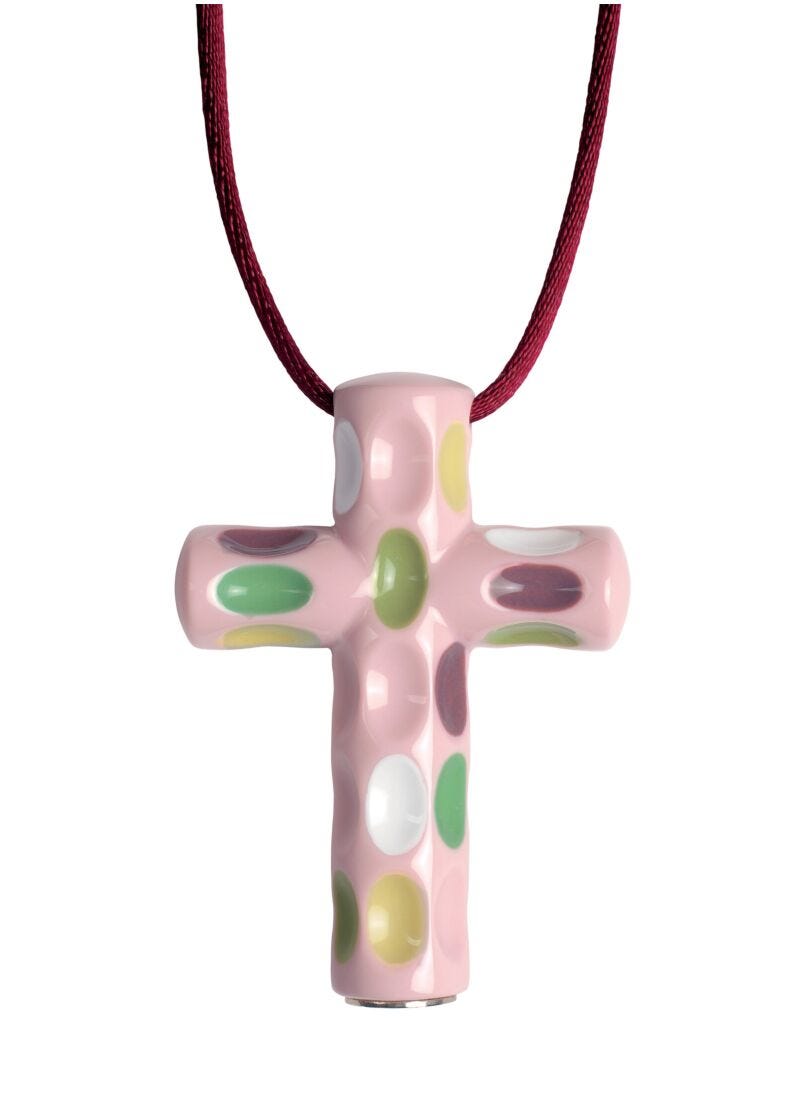 Latin Cross Pendant. Pink, 1 of 5