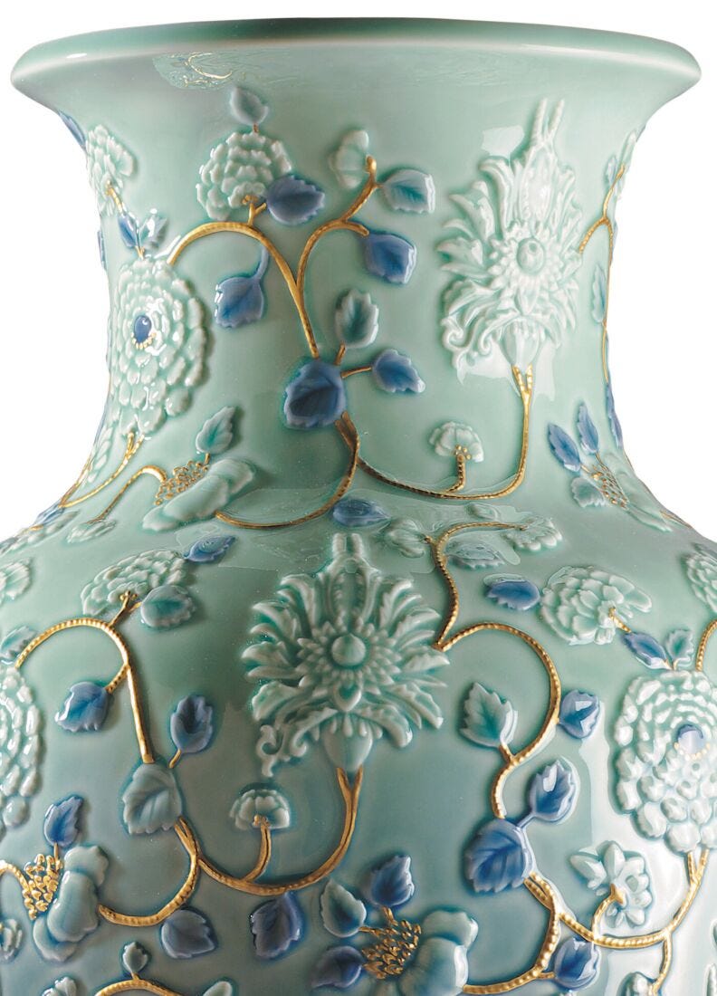 Jarrón Peonias. Lustre oro, 1 de 5