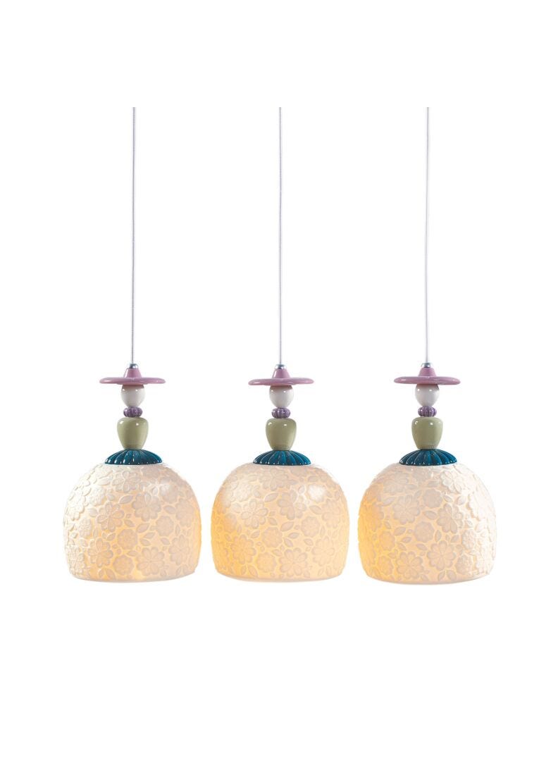Lampadario Mademoiselle Composizione lineare 3 luci Contemplando l'oceano (CE/UK/CCC), 3 di 5