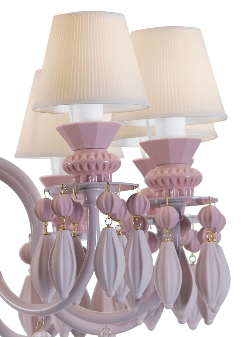 Chandelier Belle de Nuit 12 luces. Rosa (CE/UK/CCC), 1 de 5