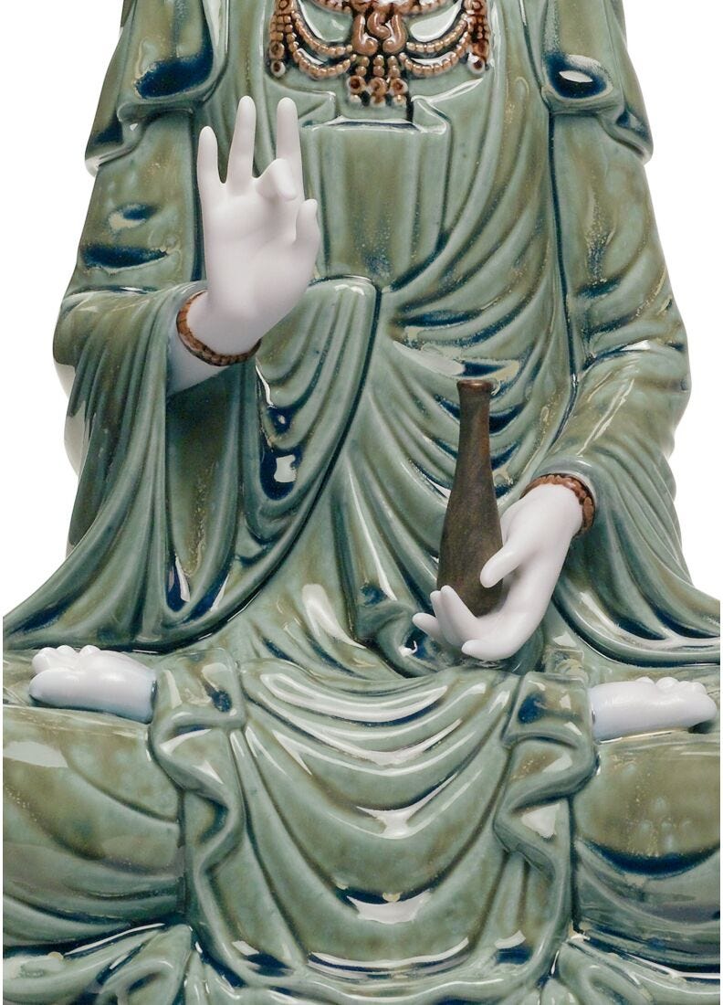 Kwan Yin Figurine. Green, 3 of 5
