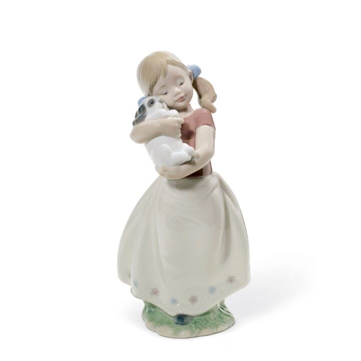 My Sweet Little Puppy Girl Figurine in Lladró