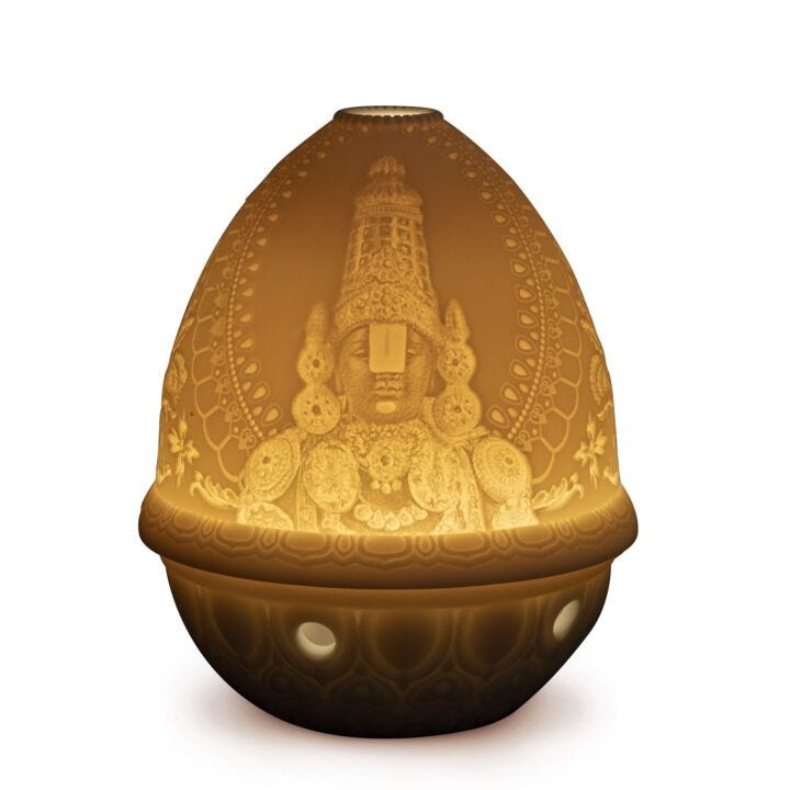Lord Balaji Lithophane. Rechargeable LED in Lladró