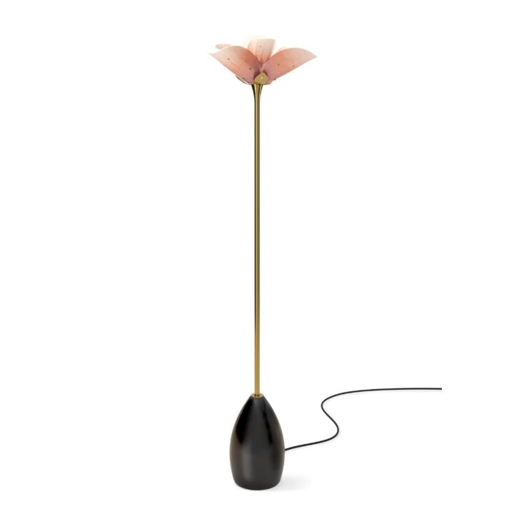 Blossom Floor Lamp. Pink and Golden Luster. (UK) in Lladró