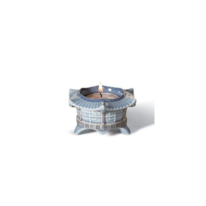Tea light candle holder (blue) in Lladró