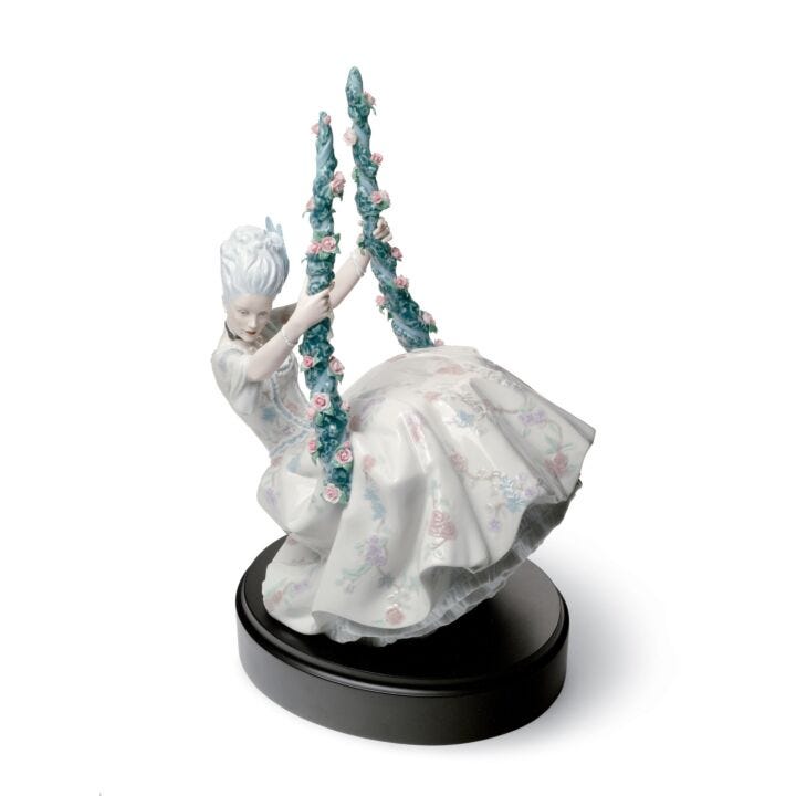 Rococo Lady on Swing Figurine in Lladró